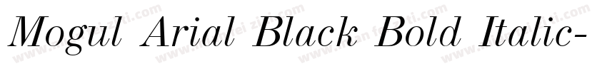 Mogul Arial Black Bold Italic字体转换